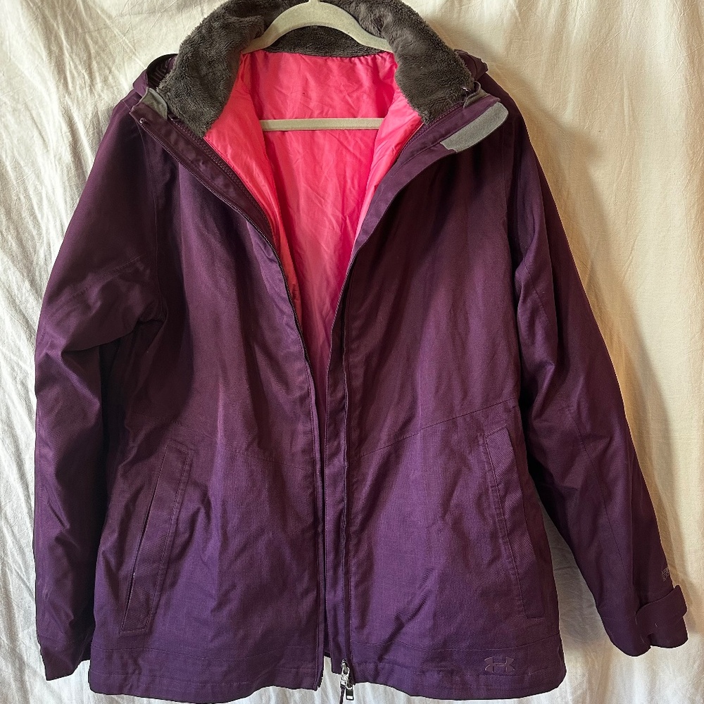 EUC Under Armour Storm 2-in-1 Winter Coat in Plum Purple